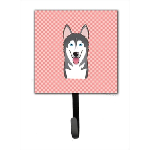 Carolines Treasures Checkerboard Pink Alaskan Malamute Leash or Key Holder- 4.25 W x 7 H In. BB1218SH4 - main